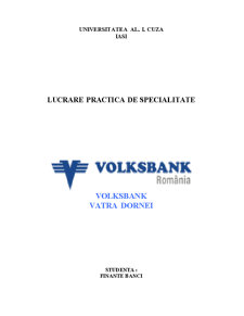 Dosar de practică - Volksbank - Pagina 1