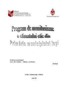 Program monitorizare a climatului etic din Primăria Municipiului Iași - Pagina 1