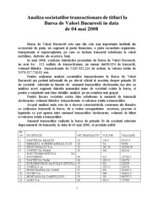 Analiza societăților tranzacționare de titluri la Bursa de Valori București în data de 04 mai 2008 - Pagina 3
