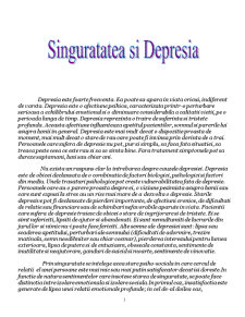Singurătatea și depresia - Pagina 1