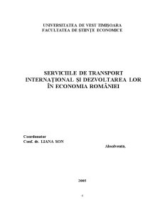 Serviciile de Transport Internațional și Dezvoltarea lor în Economia României - Pagina 2