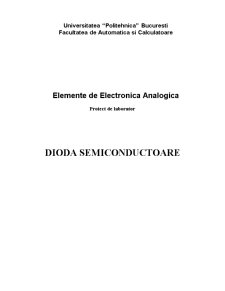 Dioda semiconductoare - Pagina 1