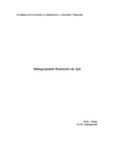 Managementul Resurselor de Apă - Pagina 1