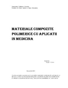 Materiale compozite polimerice cu aplicații în medicină - Pagina 1