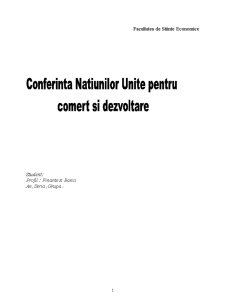 Conferința Națiunilor Unite pentru Comerț și Dezvoltare - UNCTAD - Pagina 1