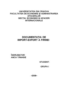 Documentația de import-export a Firmei - Pagina 2