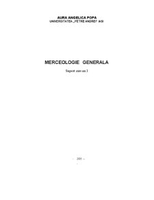 Merceologie generală - Pagina 1