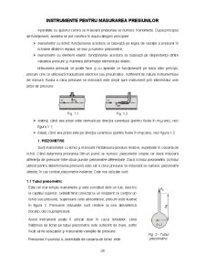 Mecanica fluidelor - instrumente pentru măsurarea presiunilor - Pagina 1