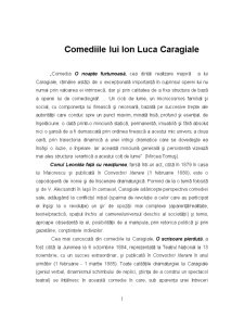 Comediile lui Ion Luca Caragiale - Pagina 1