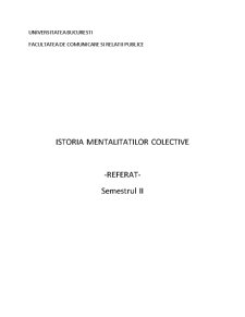 Istoria mentalităților colective - timpul medieval - Pagina 1