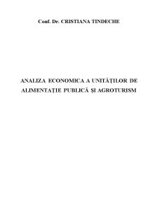 Analiza Economica a Unităților de Alimentație Publică și Agroturism - Pagina 1