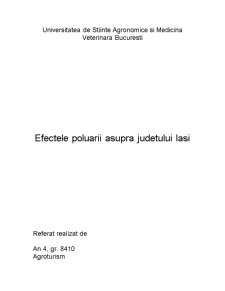 Efectele poluării asupra județului Iași - Pagina 1