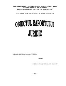 Obiectul Raportului Juridic - Pagina 1
