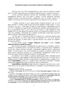 Răspunderea penală a persoanelor juridice în dreptul belgian - Pagina 1