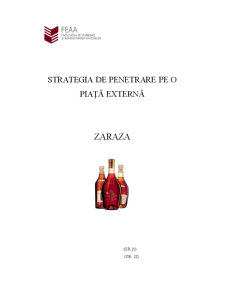 Strategia de penetrare pe o piața externă - Zaraza - Pagina 1