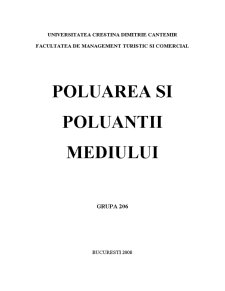 Poluarea si Poluantii Mediului - Pagina 1