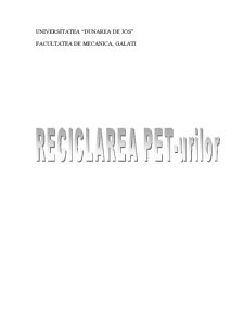 Reciclarea Pet-urilor - Pagina 1