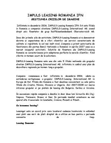 Impuls Leasing România IFN - Gestiunea Crizelor de Imagine - Pagina 1