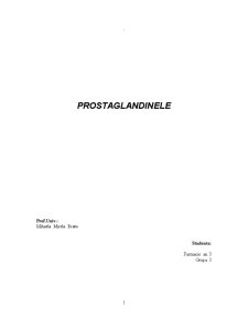 Prostaglandinele - Pagina 1