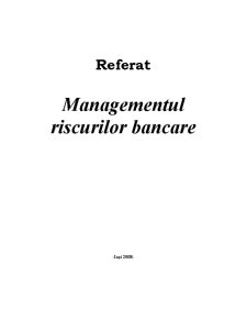 Managementul Riscurilor Bancare - Pagina 1