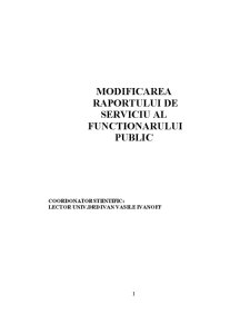 Modificarea raportului de serviciu al funcționarului public - Pagina 1