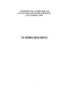 Prezentarea Holdingului Tchibo - Pagina 1