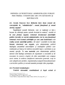Definiția și Trăsăturile Administrației Publice prin Prisma Constituției din 1991 Revizuite și Republicate - Pagina 1