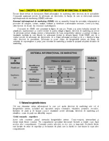 Conceptul și Componentele unui Sistem Informațional de Marketing - Pagina 1