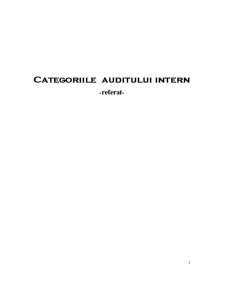 Categoriile Auditului Intern - Pagina 1