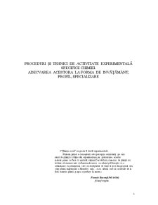 Proceduri și Tehnici Experimentale Specifice Chimiei - Pagina 1