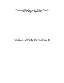 Analiza Bugetului Maltei - Pagina 1