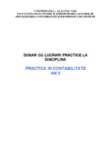Practica in Contabilitate - Pagina 1