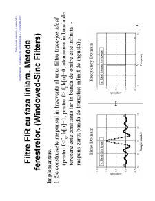 Prelucrarea Numerica a Semnalelor din Sistemele de Masurare - FIltre: Metoda Ferestrelor - Pagina 4