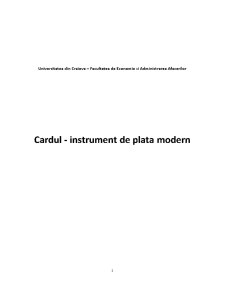 Cardul - instrument de plată modern - Pagina 1