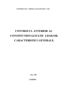 Controlul anterior al constituționalității legilor - Pagina 1