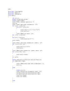 Rezolvarea Matricilor în C++ - Pagina 1
