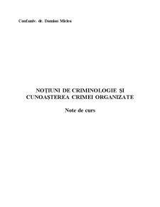 Noțiune de criminologie - Pagina 1