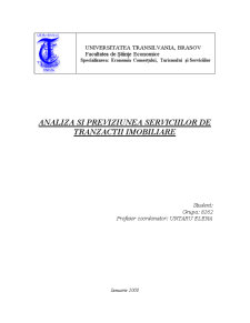 Analiza și previziunea serviciilor de tranzacții imobiliare - Pagina 1