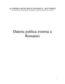Datoria publică a României - Pagina 1