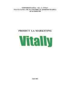 Proiect Marketing - Vitally - Pagina 1