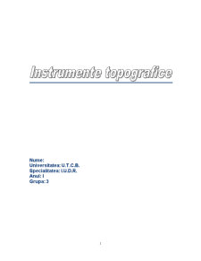 Instrumente Topografice - Pagina 1