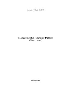 Managementul Relațiilor Publice - Pagina 1