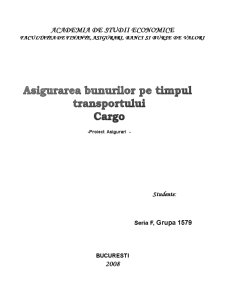Asigurarea Bunurilor pe Timpul Transportului Cargo - Pagina 1