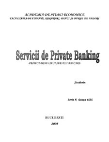 Servicii de Private Banking - Pagina 1