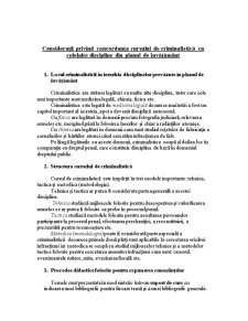 Considerații privind Concordanța Cursului de Criminalistică cu Celelalte Discipline din Planul de Învățământ - Pagina 1
