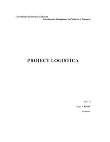 Proiect logistică - Dacia Mioveni - Pagina 1