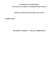 Expertiza Medico - Legală Psihiatrică - Pagina 1