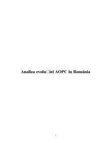 Analiza Evoluției AOPC în România - Pagina 1