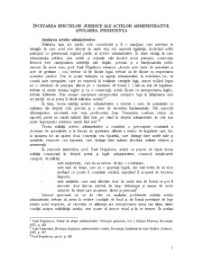 Încetarea efectelor juridice ale actelor administrative - anularea - inexistența - Pagina 1