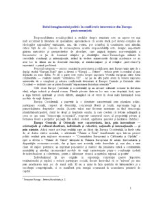 Rolul Imaginarului Politic în Conflictele Interetnice din Europa Postcomunistă - Pagina 1